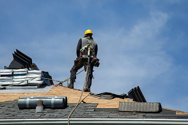 Professional Gutter Installation technician working in Hartford, CT